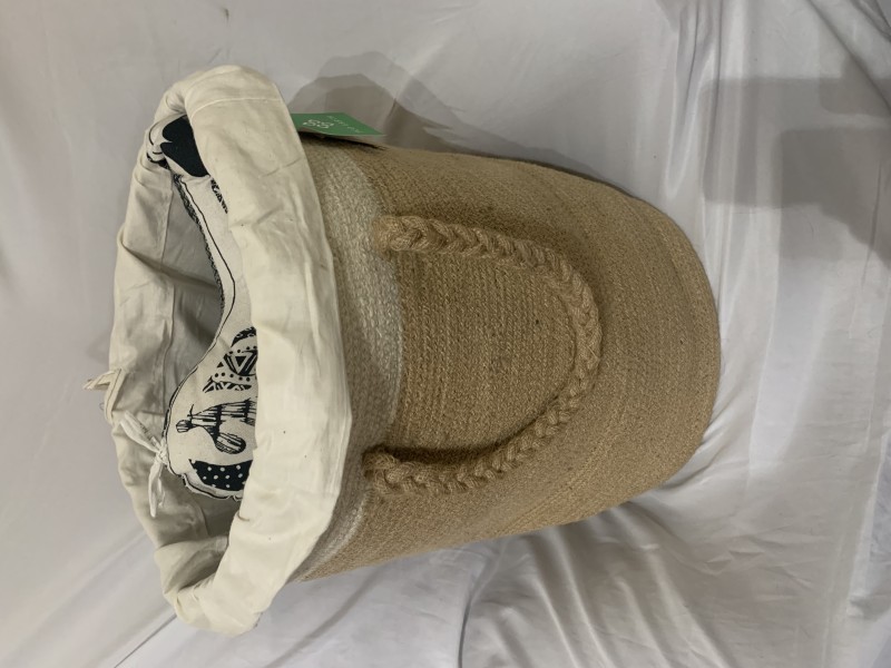 Jute laundry basket