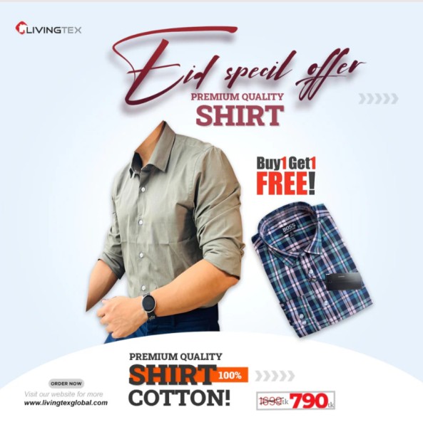 Special Men's Shirt pack (Buy 1 Get 1 Free)
