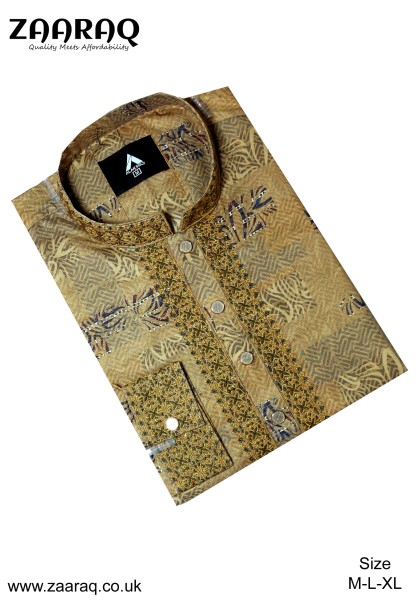 Kuf Panjabi Printed 100% cotton Bangladeshi Panjabi- Artichoke