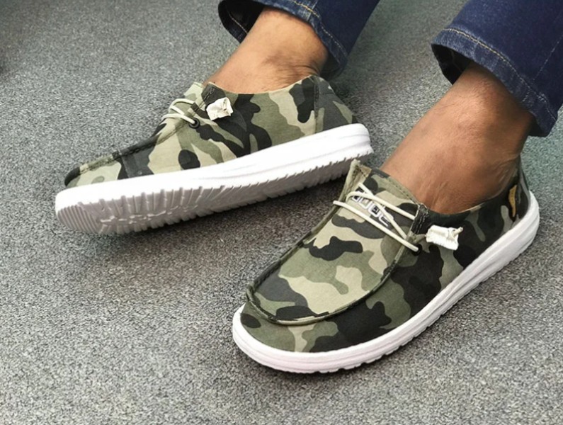 Hey Dude camo Canvas shoes