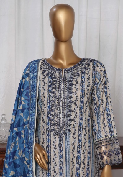 Sada Bahar Stitched 3 Piece Emb Khaddar Winter Collection- Off White