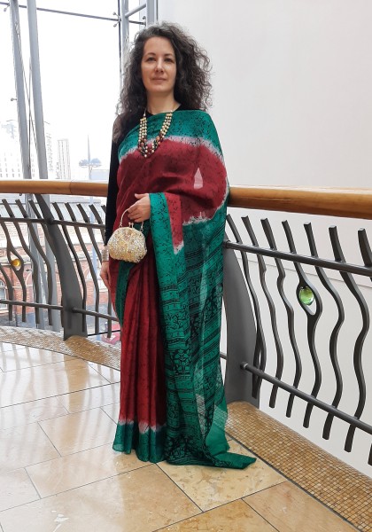 Rajshahi Soft Silk Saree With Attached Unstitched Blouse Piece