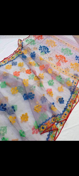 Cotton jamdani saree