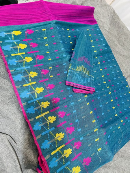 JAMDANI SHARI 80 COUNT WITH BLOUSE PC